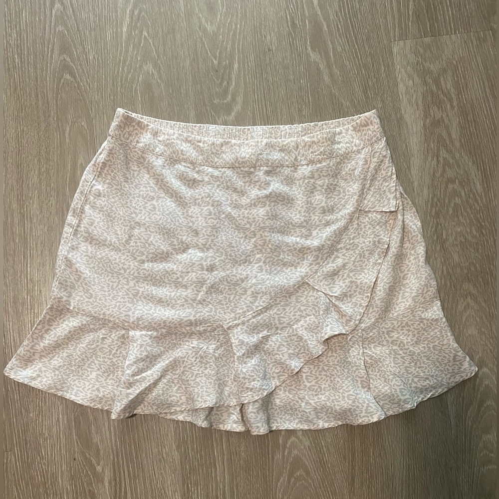 Sim & Sam Pink Leopard Print Skirt